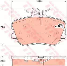 Гальмівні колодки дискові MERCEDES C180/C200/C220/C230/C250/C280