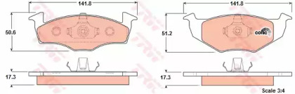 Колодка гальм. диск. SEAT IBIZA IV (6L1), SKODA FABIA (6Y2) передн. (вир-во TRW)