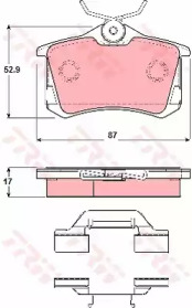 GDB1416  TRW - Гальмівні колодки до дисків