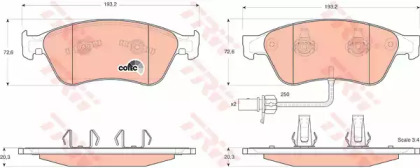 GDB1553  TRW - Гальмівні колодки до дисків