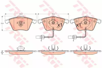 Гальмівні колодки дискові AUDI A4 Cabrio/A4 Cabrio Quattro/A4 Quattro/A6/A6 Quattro/A8/A8 Quattro/S