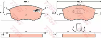 Гальмівні колодки дискові FIAT Doblo/Doblo Cargo