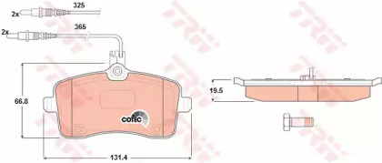 GDB1594  TRW - Гальмівні колодки до дисків