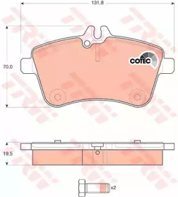 Гальмівні колодки дискові MERCEDES A200/B180/B200