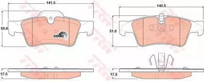 TRW  Тормозные колодки задн. DB GL X164, ML 164, R 251