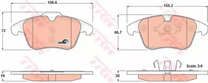 GDB1683  TRW - Гальмівні колодки до дисків