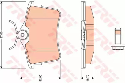 Гальмівні колодки дискові CITROEN/PEUGEOT Berlingo/308/Partner \R \08>>