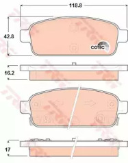 Гальмівні колодки дискові CHEVROLET/OPEL Cruze/Orlando/Astra J \R \09>>