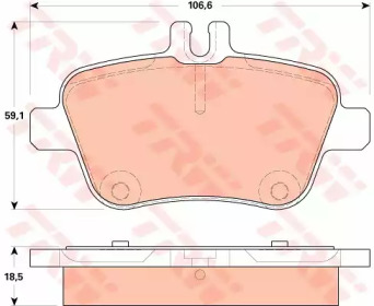 Гальмівні колодки дискові MERCEDES A/B W176/W246 \R \11>>