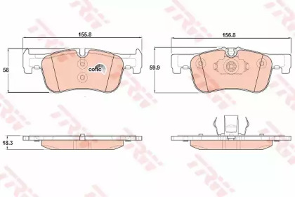 Гальмівні колодки дискові BMW 1(F20) \1,4-1,6 \F \10>>