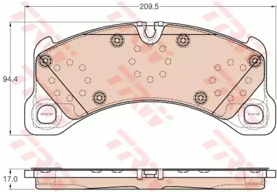 Колодка гальм. PORSCHE CAYENNE 2010-, VW TOUAREG 2010 передн. (вир-во TRW)