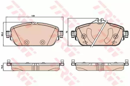 Гальмівні колодки дискові MERCEDES C (W205) \F \13>> TRW