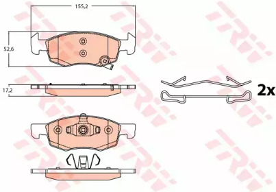 Гальмівні колодки дискові OPEL Corsa E \F \14>>