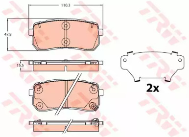 Гальмівні колодки дискові KIA Sorento \R \15>>