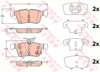 Колодки тормозные FORD Mondeo \R \14>>