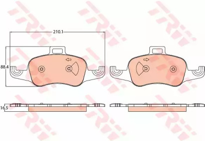 Гальмівні колодки дискові AUDI TT \F \14>>