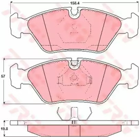 a_Гальмівні колодки дискові ALPINA (BMW) - BMW - FERRARI - PORSCHE B6/518/518i/520i/524d/525e/525i/5