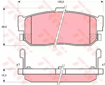 Гальмівні колодки дискові INFINITI - NISSAN G20/Almera/Cefiro/Maxima QX/Pulsar/QX/Sunny