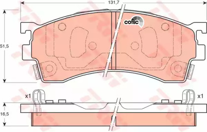 Гальмівні колодки дискові MAZDA 323/323F/626/626 Estate/Wagon