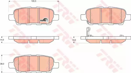 GDB3294  TRW - Гальмівні колодки до дисків