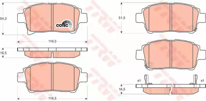 Колодка гальм. диск. TOYOTA COROLLA передн. (вир-во TRW)