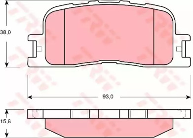 Колодка гальм. диск. TOYOTA CAMRY (_V20), CAMRY (_V30) задн. (вир-во TRW)