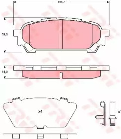 Гальмівні колодки дискові SUBARU Impreza