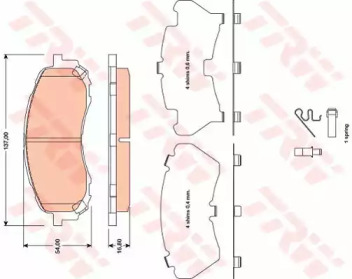 Гальмівні колодки дискові SUBARU Impreza \1,5 \00-07