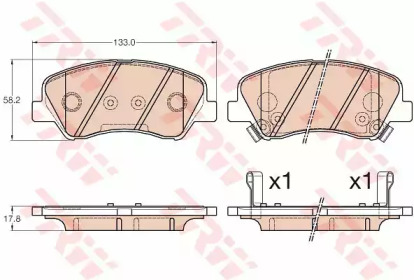 GDB3548  TRW - Гальмівні колодки до дисків