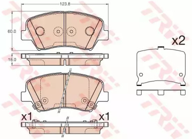 Гальмівні колодки дискові HYUNDAI Veloster \F \11>>