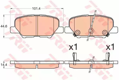 Гальмівні колодки дискові CITROEN/MAZDA/MITSUBISHI C4/6/Outlander \R \10>>