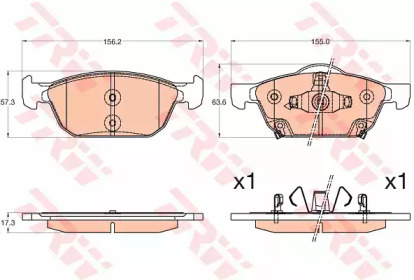 a_Гальмівні колодки дискові HONDA Accord/Civic \F \08>>