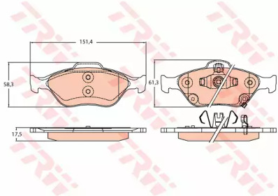 a_Гальмівні колодки дискові TOYOTA Yaris \F \05>>