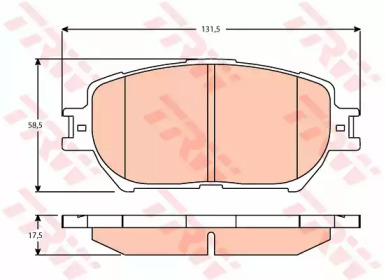 Гальмівні колодки дискові TOYOTA Camry(V30) \F \01-06