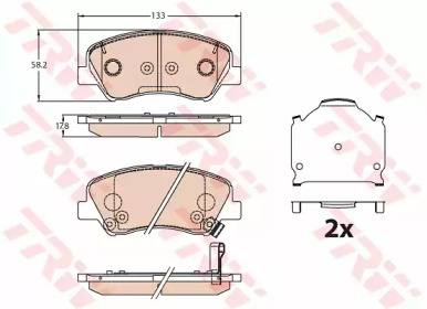 Гальмівні колодки дискові HYUINDAI/KIA Accent/Rio \F ''18>>