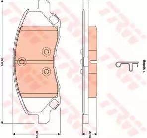 Гальмівні колодки дискові DODGE/JEEP/MITSUBISHI Caliber/Patriot/ASX \F \06>>