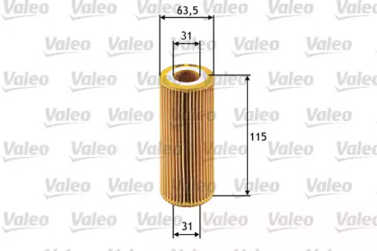 VALEO BMW Фільтр масляний вставка E46 2,0D/TD 01-