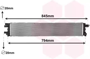 Радіатор інтеркулера Audi A4/A5/S4/S5 Quatro (вир-во Van Wezel)