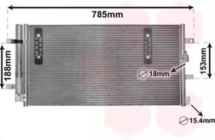 Конденсор кондиціонера A4/A5/Q5 ALL 07- (Van Wezel)