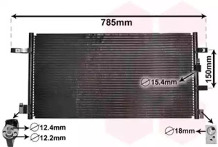 Конденсатор кондиціонера AUDI A5/Q5 2.7/3.0/3.2 (Van Wezel)