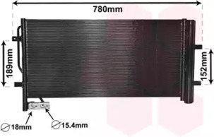 Конденсатор кондиціонера AUDI Q3 12/14 > 18 (вир-во Van Wezel)