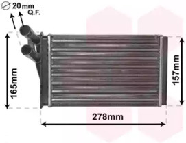 Радіатор обігрівача AUDI80/90/A4/VW PASSAT5 (Van Wezel)