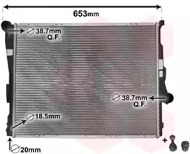 Радіатор охолодження двигуна 3-SERIE ALL E46 AT 98-05 (Van Wezel)