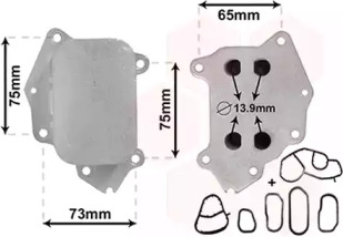 Радіатор масляний Mazda/Citr/Peug 1.6 HDi (Van Wezel)