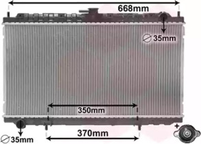 Радіатор охолодження двигуна NISS PRIMERA 16/20 MT 96- (Van Wezel)