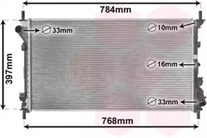 Радіатор охолодження TRANS CONN 18i/18TDCi 04- (Van Wezel)