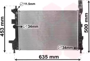 Радіатор охолодження FORD FOCUS/TRANSIT (вир-во Van Wezel)