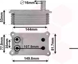 Радіатор масляний FORD MONDEO III (GE) (00-) 2.0 TDCi (вир-во Van Wezel)