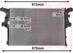 Радіатор охолодження IVECO DAILY VI 2012- (вир-во Van Wezel)