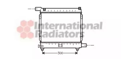 Радіатор охолодження двигуна W124/W201 MT 18/20/23-AC (Van Wezel)